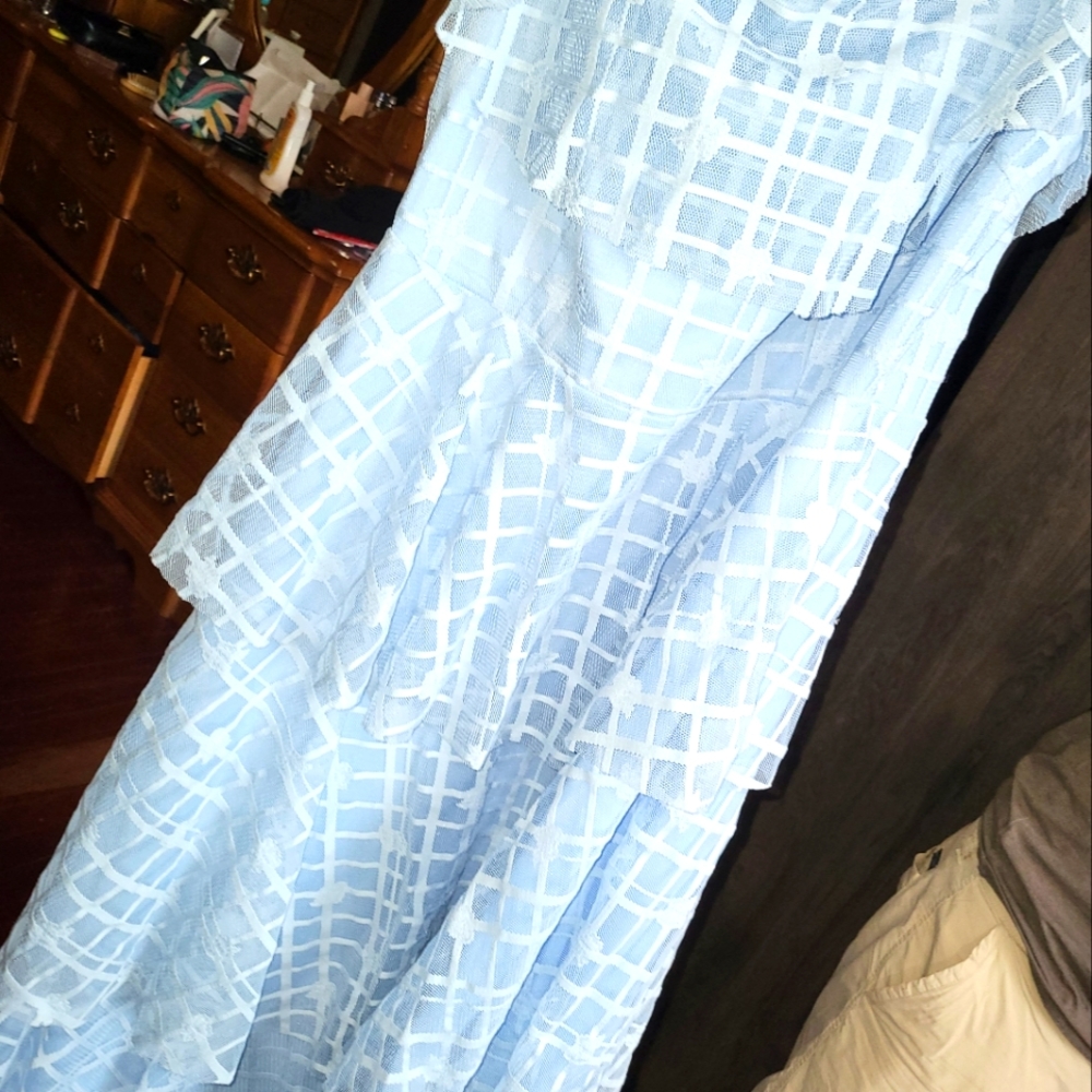 Off the shoulder layered long dress - Picture 7 of 13